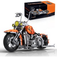 AliExpress M MENBIS 1:5 Classic Motorcycle Building Blocks Kit DIY Engineering Model Cruiser Bike Creative Toy Motor Bike Set Gift Kid Adult 2392pcs