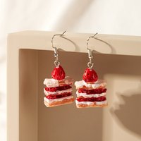 New Fashion Strawberry Cake Earrings For Women Resin Handmade Cute Watermelon Lemon Drop Earring Birthday Ear Jewelry Gifts