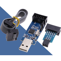 LC-01 1Set 10Pin To 6 Pin Adapter Board+ USBASP USBISP AVR Programmer USB ATMEGA8 ATMEGA128 ATtiny/CAN/PWM 10Pin Wire Module DIY