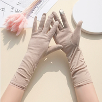 AliExpress Jesmora Women's Thin Cotton Extended Anti Slip Elastic Cycling Sun Shading Breathable Touch Screen Summer Driving Sun Protection Gloves