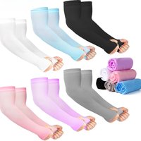 AliExpress 1Pair Sun Protection Sleeves UV Cooling Arm Men Women Sports with Thumb Hole for Driving, Golfing, Fishing, Cycling, Hiking