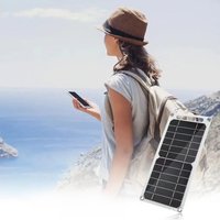 Portable Solar Charger - 30W USB Type-C, Waterproof for Outdoor Hiking, Camping, Mobile Phone Charging Bank