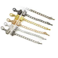 10Pcs/Lot Leather Cord End Fastener Clasps Lobster Clasps Tail Chain Extender Chain Connectors for DIY Jewelry Making Findings