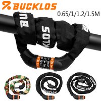 AliExpress NONE BUCKLOS 5 Digit Bicycle Chain Lock Zinc Alloy Bicycle Anti-theft Lock 1.5M 1.2M 1M Universal Password Locks Chain Gate Locks