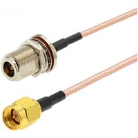 1PCS SMA Male to N Female Bulkhead RG316 Coaxial Pigtail RF Cable Extension Cable Coax Jumper Cable