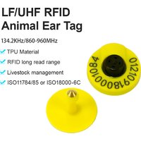 10pcs Pig Ear Tag 30mm Size Livestock Management UHF / LF RFID 860~960Mhz/ 134.2Khz Animal Ear Tags for Pig Farm