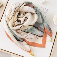 New magnetic buckle scarf for women, square scarf, lazy pendant, ins scarf, scarf, neck decoration, fashionable and versatile