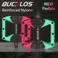 BUCKLOS Nylon Bicycle Pedal Sealed Bearing Road Mountain Bike Pedal Waterproof Widen MTB Pedals Anti-slip Flat Pedals
