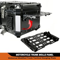 Folding Multi-Functional Aluminum Motorcycle Trunk Tail Box Universal Side Molle Panel Tactical Storage Box Modular Organizer