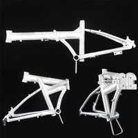 AliExpress DIY Folding Bikes Bicycle Frame 20 Inch Aluminum Alloy Oil Disc Brake Frameset Blank Rough Bicycle Parts 135mm