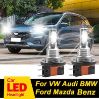 2PCS H15 LED Headlight Bulbs Canbus 200W High Beam Day Driving Running Light DRL 6000K For For VW Audi BMW Ford Mazda Benz