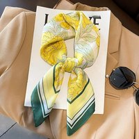 1PCS New Ins Yellow 70 Square Scarf Versatile Spring and Autumn Headscarf Photography Korean Edition Literary Scarf Collar
