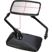 Pair Black 10MM Universal Motorcycle Rear View Mirrors Thread Black Rectangle Rearview Side Mirrors For Motorcycle Scooter ATV