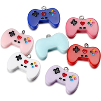 10Pcs/Lot Colorful Gamepad Resin Charms Cute Pendants for DIY Keychain Earings Necklace Pendant Jewlery Making Accessories