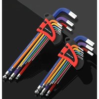 AliExpress riderace 9Pcs Bicycle Inner Hexagonal Wrench S2 CR-V Steel Colorful Flat Ball Opening Wrench Bike Hex Key Set 1.5/2/2.5/3/4/5/6/8/10mm