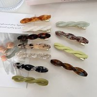 Korean Simple Hair Clip Acetate Hairpin Women Ladies Hair Accessories Jewelry Korean Female Barrettes Hairgrip Girls Headwear