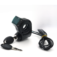 AliExpress NONE Electric Bike Thumb Throttle Voltmeter Digital Battery Voltage Red Screen Power Keys Lock Turning Handlebar E-Bike Key Switch