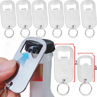 Cute Beer Bottle Opener Keychain Portable Stainless Steel Keychains for Men Mini Metal Bottle Can Opener Kitchen Gadgets Keyring