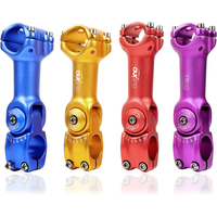 AliExpress Meische Adjustable MTB Stem 0-60 Degree Adjust Stem 25.4/31.8mm Bike Handlebar Riser 90-130mm Colorful Stemming Bicycle Pieces