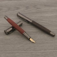 1pc Red sandalwood Fountain Pen wood Wenge Gun Grey Stationery Office School Supplies ink pens