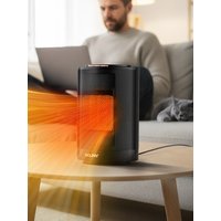 Przenośny grzejnik ceramiczny PTC o mocy 1200 W, 80 ° Oscylacyjny grzejnik biurkowy z wentylatorem, szybkie i ciche ogrzewanie w 1 sekundę do użytku w sypialni, biurze i w pomieszczeniach.