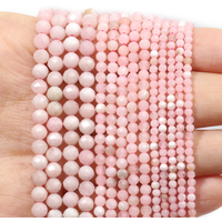 Natural Pink Opal Stone Beads Faceted 2mm 3mm 4mm Round Loose Beads Diy Bracelet Necklace Jewelry Making Accessories