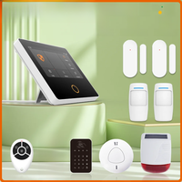 Staniot WiFi SecPanel 5 Wireless Home Alarm System Tuya Smart 4.3" Touch Screen Security Kit Built-in Siren APP Remote Control