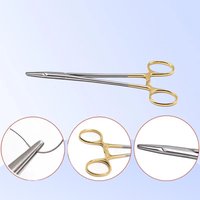 Needle Holder Pliers Mosquito Tweezer Gold Dental Surgical Instrument For Dental Orthodontic Forcep