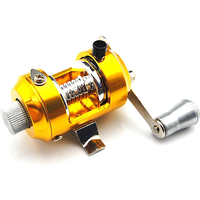 Metal Pocket Retractable Mini Portable Fishing Drum Reel Specialized Ice Fishing Reel F Ishing Reel With Reel