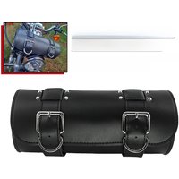 Motorcycle Bag Front Rear Fork Tool Saddlebag For Harley Sportster Dyna Softail Chopper Bobber Cruiser PU Leather Luggage Bags