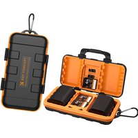 K&F CONCEPT Waterproof Shockproof Card Slot ABS Shell Camera Battery Memory Card Case Large Capacity Professional