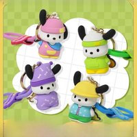 Animal Figures Sanrio Keychain Pochacco kawaii Doll Bag Backpack Pendant Ornaments Toy Keyring Action Figure Girl Birthday Gifts