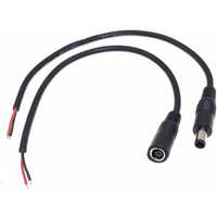 18AWG 7.4mm x 5.0mm / 7.4*0.6mm DC Jack Plug Male Female Stripped Cable 10A For Hp Dell Laptop Notebook Adapter Replacement Cord