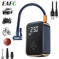 EAFC Wireless Car Air Compressor Air Pump Electric Tire Inflator Pump for Motorcycle Bicycle AUTO Tyre with Digital Display