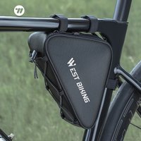 AliExpress West Biking WEST BIKING Bicycle Front Frame Triangle Bag With Mesh Pouch MTB Road Bike Bottom Tube Bag Elastic Luggage Straps For Storage