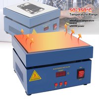 Elektryczna płyta grzewcza 800W 50-350 ℃ Cyfrowy wyświetlacz LCD, obszar grzewczy 20x20cm, do lutowania laboratoryjnego, naprawy SMD, pakowania folii PCB.