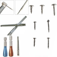 Dental Bone Fixation Screw GBR Tent Screws Full/Half Thread TC4 Self Drilling Tenting Screw Driver Tools
