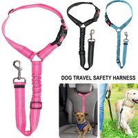Adjustable Headrest Dog Car Seat Belt Pet Car Safety Harness Bungee Leash