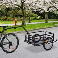 AliExpress HOMCOM Folding Bicycle Cargo Storage Cart and Luggage Trailer with Hitch