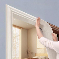 Autocollant de décoration de cadre de porte en Imitation Grain de bois, autocollants muraux pour chambre à coucher et salon, lignes de décoration de sol, 5m x 10cm/20cm, 1 pièce