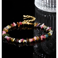 AliExpress buy bao ji JD Natural Stone Mixed Tourmaline Gravel Lucky Chain Bracelet Women Fashion Jewelry Adjustable Chip Bracelet Yoga Chakra Gifts