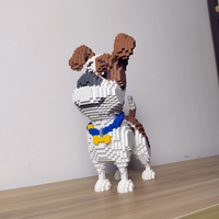 KNEW BUILT Yorkshire Terri Dog Model Micro Mini Building Blocks Set Educational Recreation Toys Pet Lover Gift Decoration Bricks