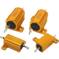 1PCS 10W 25W Aluminum Power Metal Shell Case Wirewound Resistor 0.01 ~ 30K 1 2 3 5 6 8 10 20 100 150 1K 10K ohm RX24