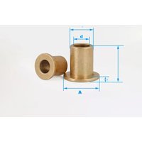Powder Metallurgy Oil Containing Copper Sleeve / Flange With Edge Stepped Copper Bearing M4-M30