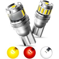 AUXITO 2PCS T10 W5W Red LED Bulb Canbus 194 168 White Car Interior Lights Yellow License Plate Leds Lamp Reading Trunk LIght 12V