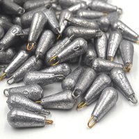 Fishing Tools Oval 10g-100g Split Shot Water Droplets Lead Sinkers Lead Weights