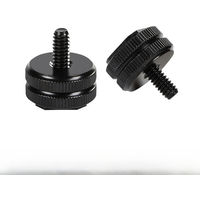 Hot Shoe to 1/4 Adapter Camera Hot Shoe Mount Adapter Flash Shoe to 1/4"-20 Male Post Adapter for DSLR Camera Gopro 12 DJI Rig