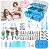 236Pcs Cake Decorating Supplies Kit Baking Tools Set for Icing Piping Nozzles Pastry Tips Couplers Baking Accessories Set