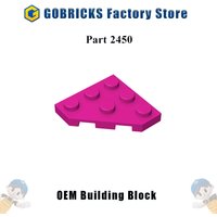 Gobricks 2450 10 pièces Plaque spéciale en forme de coin 3x3, briques à coins coupés compatibles avec les pièces de jouets de construction Technic