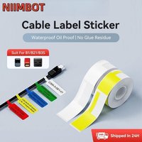 Niimbot B1/ B21/B3S/B31 Cable Label Paper Waterproof Fiber Wire Tags Labels Organizers Network Marker Label Tape